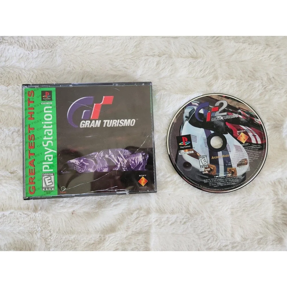 Gran Turismo Greatest Hits Sony‎ PlayStation 1 W/ Manual + GT2 Arcade Mode